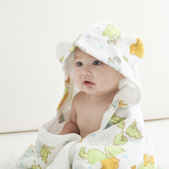 プロプルフード付バスタオル ブルー