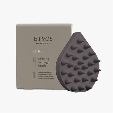 【商品写真】ETVOS リラクシングマッサージブラシハード チャコールグレイ