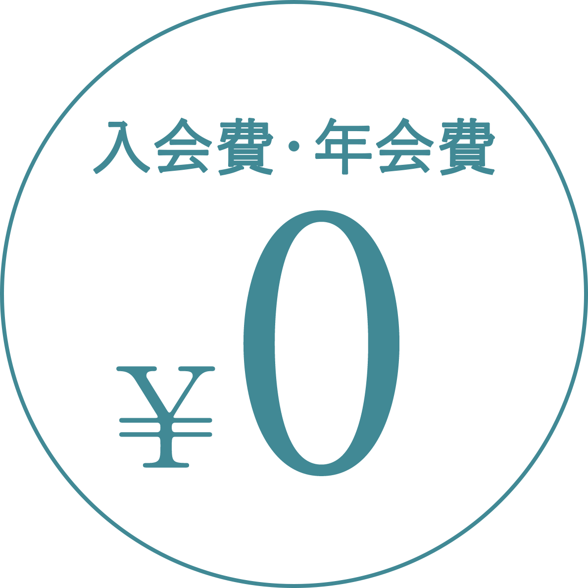 【アイコン画像】入会費・年会費¥0
