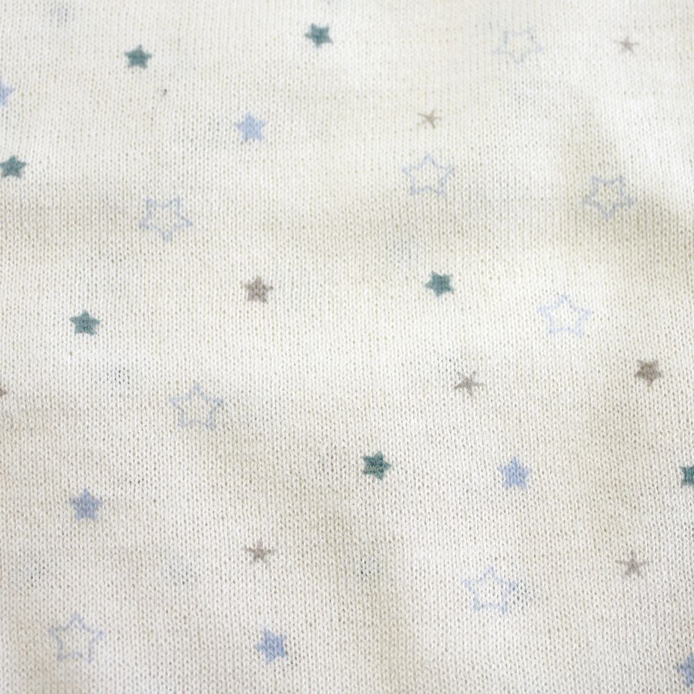 ikujikobo（育児工房）オーガニック吊天竺 中肌着 金平糖 ブルー （50-70cm）