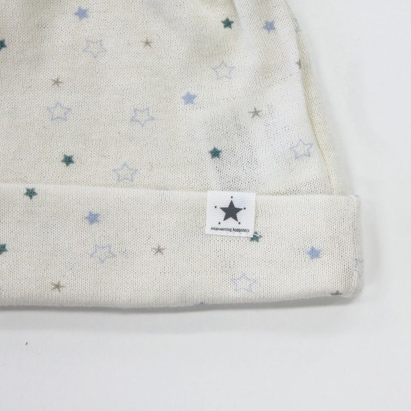 ikujikobo（育児工房）オーガニック吊天竺 帽子 金平糖 ブルー（40-42cm）