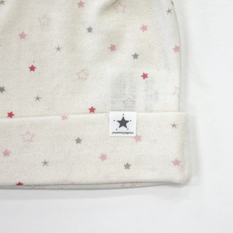 ikujikobo（育児工房）オーガニック吊天竺 帽子 金平糖 ピンク（40-42cm）