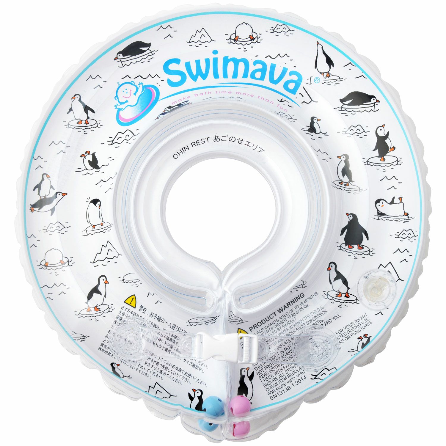 Swimava（スイマーバ） うきわ首リング モノトーンペンギン | Aming