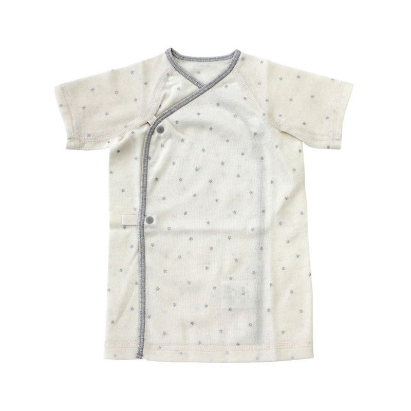 ikujikobo（育児工房）オーガニック吊天竺 中肌着 シルバースター グレー （50-70cm）