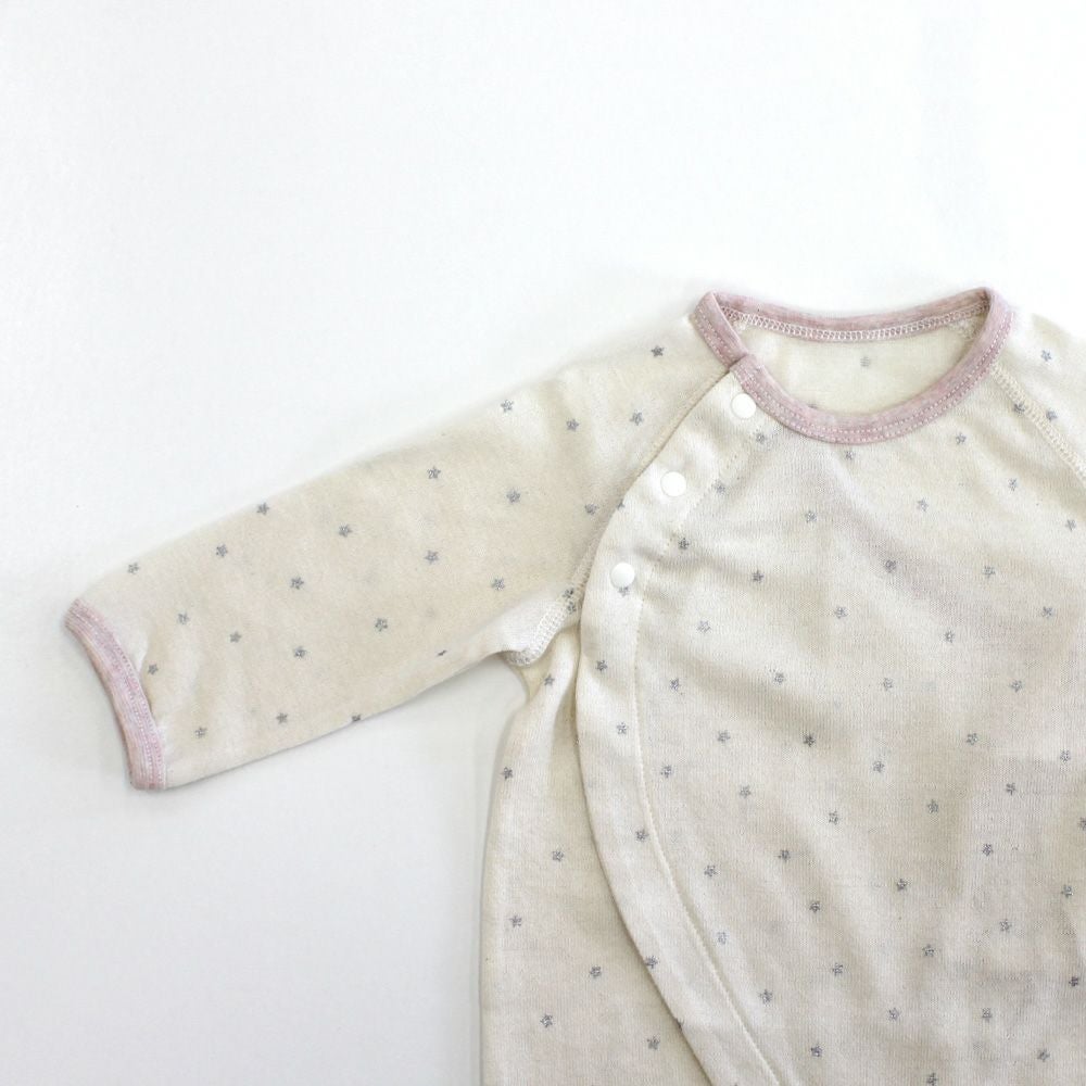 ikujikobo（育児工房）オーガニック吊天竺 2WAYドレス シルバースター ピンク （50-70cm）