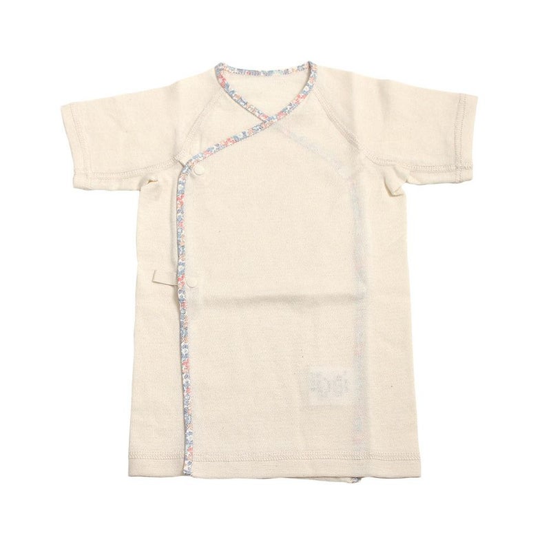 ikujikobo（育児工房）オーガニック吊天竺 中肌着 リバティ アイボリー（50-70cm）