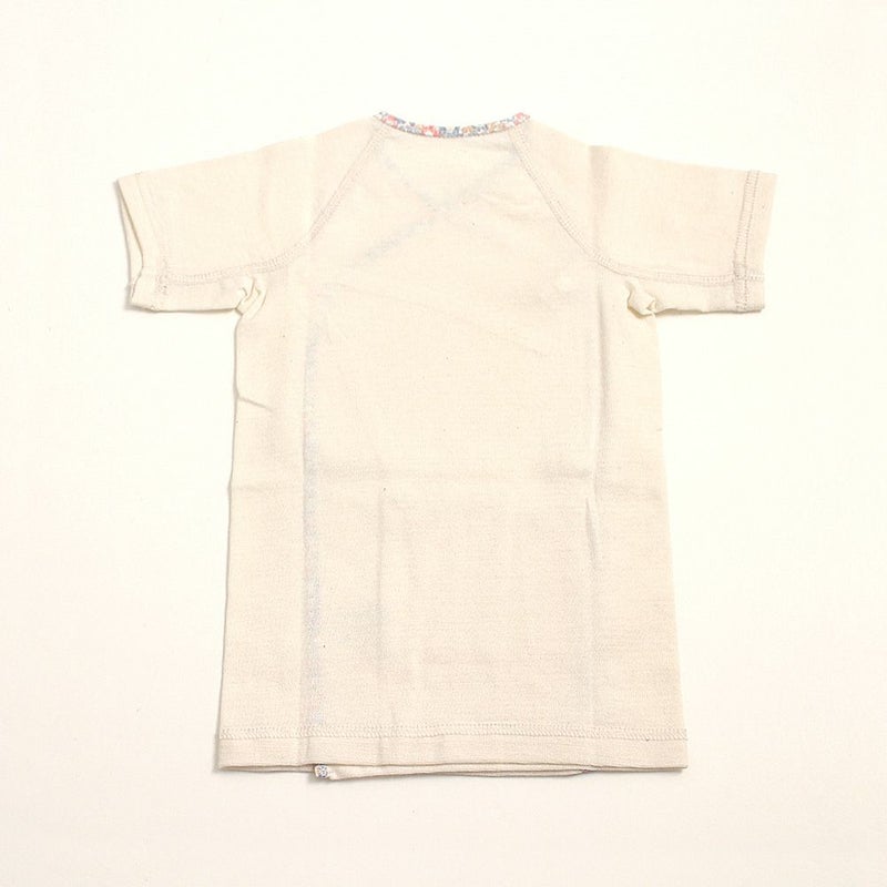 ikujikobo（育児工房）オーガニック吊天竺 中肌着 リバティ アイボリー（50-70cm）