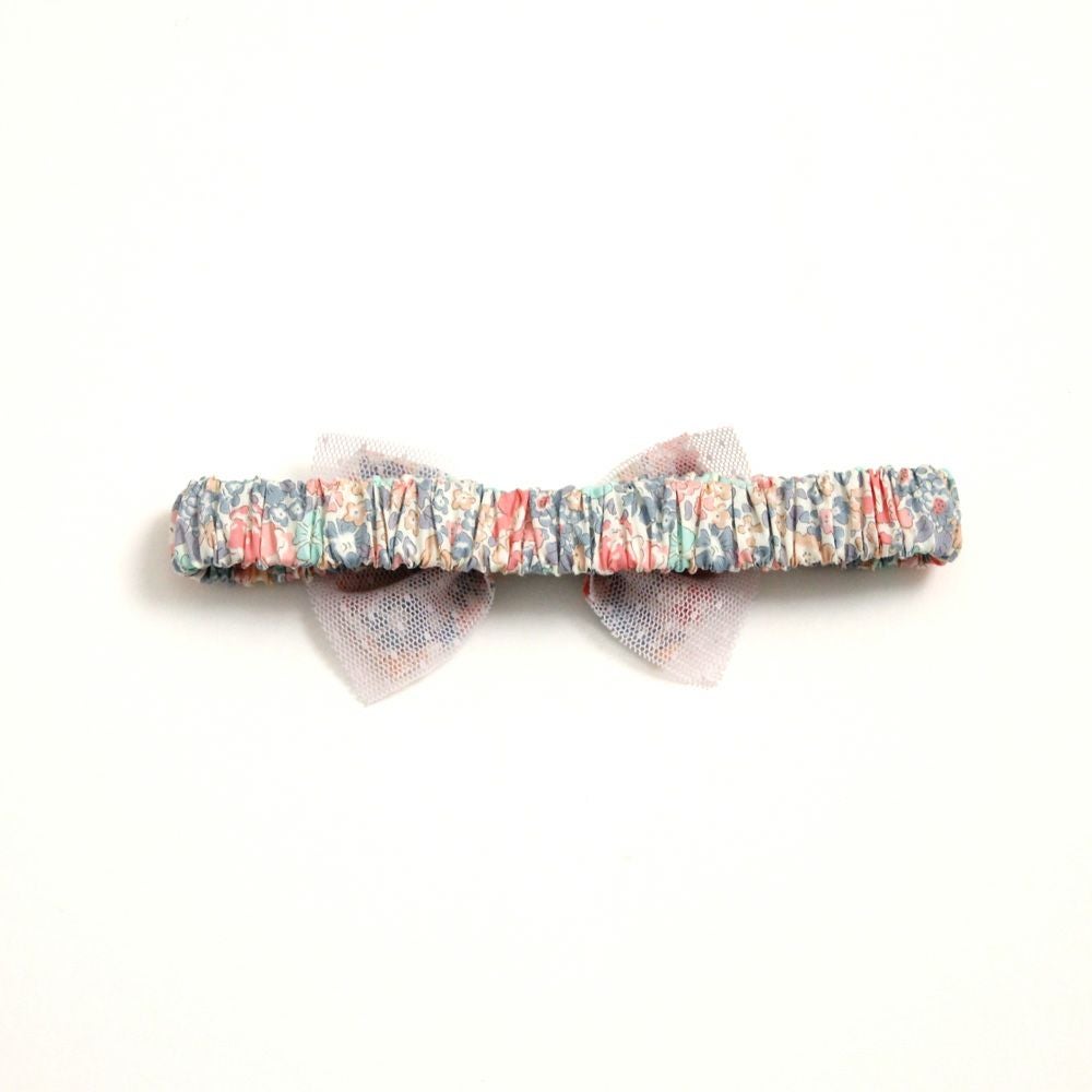 ikujikobo（育児工房）オーガニック吊天竺 ヘッドドレス リバティ ピンク