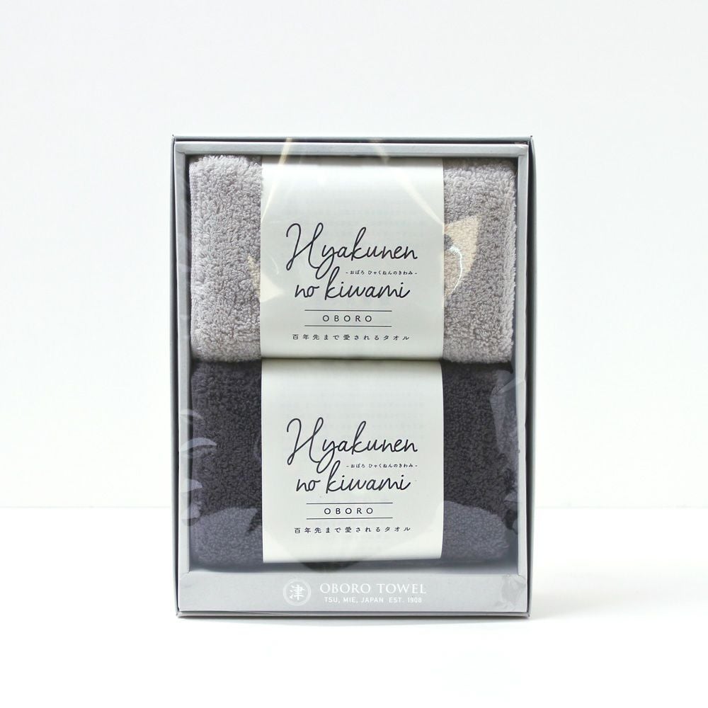 おぼろタオル おぼろ百年の極 フェイスタオル 2枚組セット | Aming