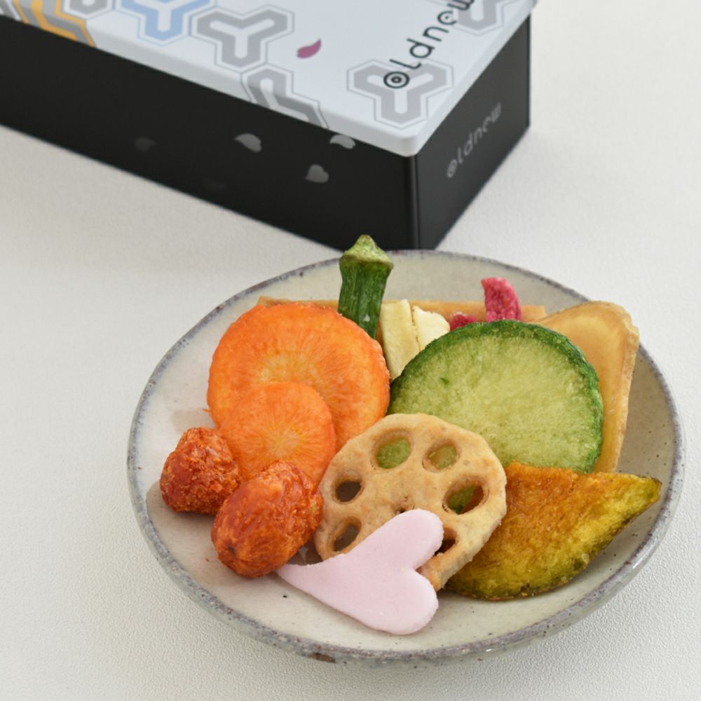 oldnew 缶入りおかき 彩（いろどり）