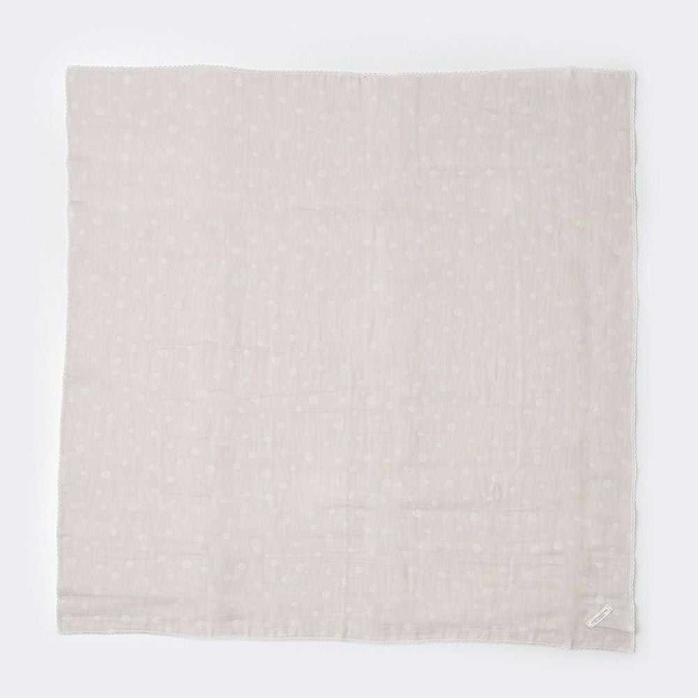 ikujikobo（育児工房）オーガニック二重織ガーゼ 水玉 ガーゼケット グレー