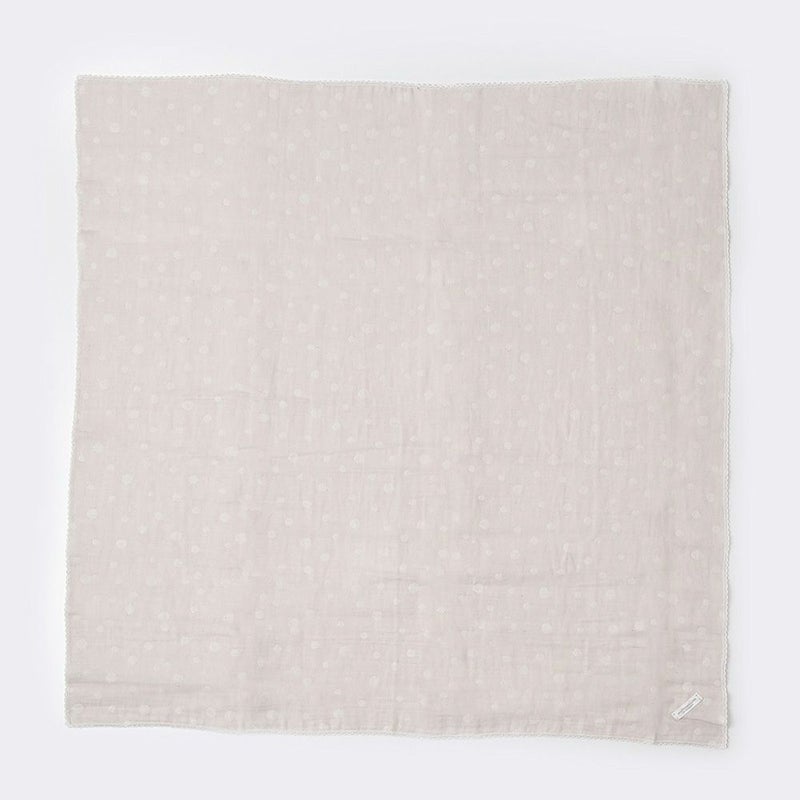 ikujikobo（育児工房）オーガニック二重織ガーゼ 水玉 ガーゼケット グレー