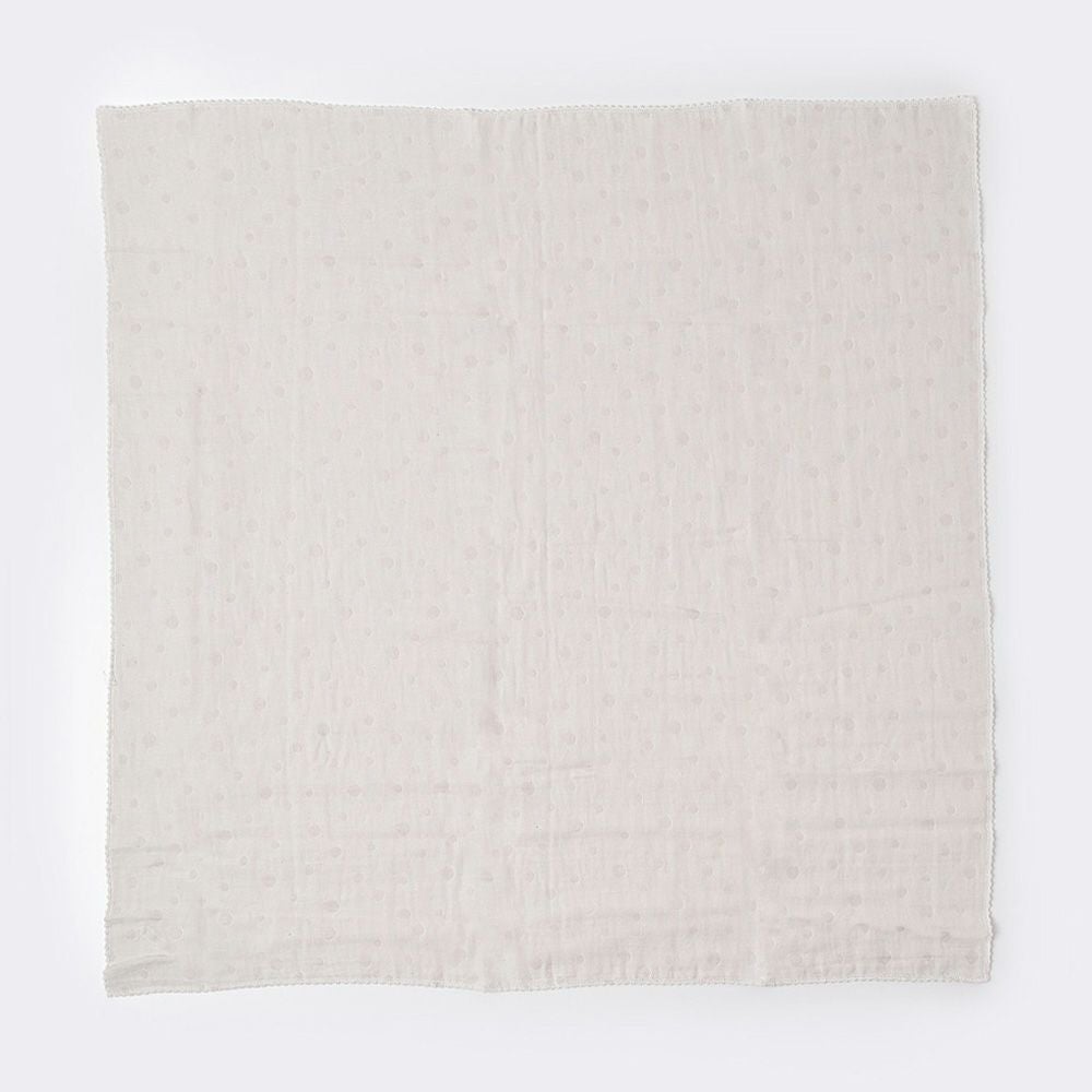 ikujikobo（育児工房）オーガニック二重織ガーゼ 水玉 ガーゼケット グレー