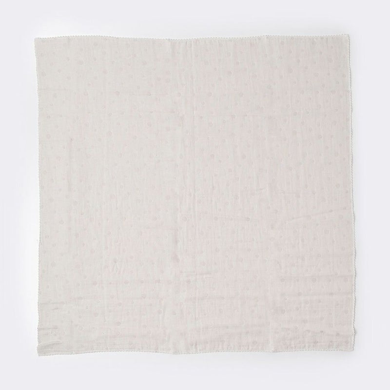 ikujikobo（育児工房）オーガニック二重織ガーゼ 水玉 ガーゼケット グレー