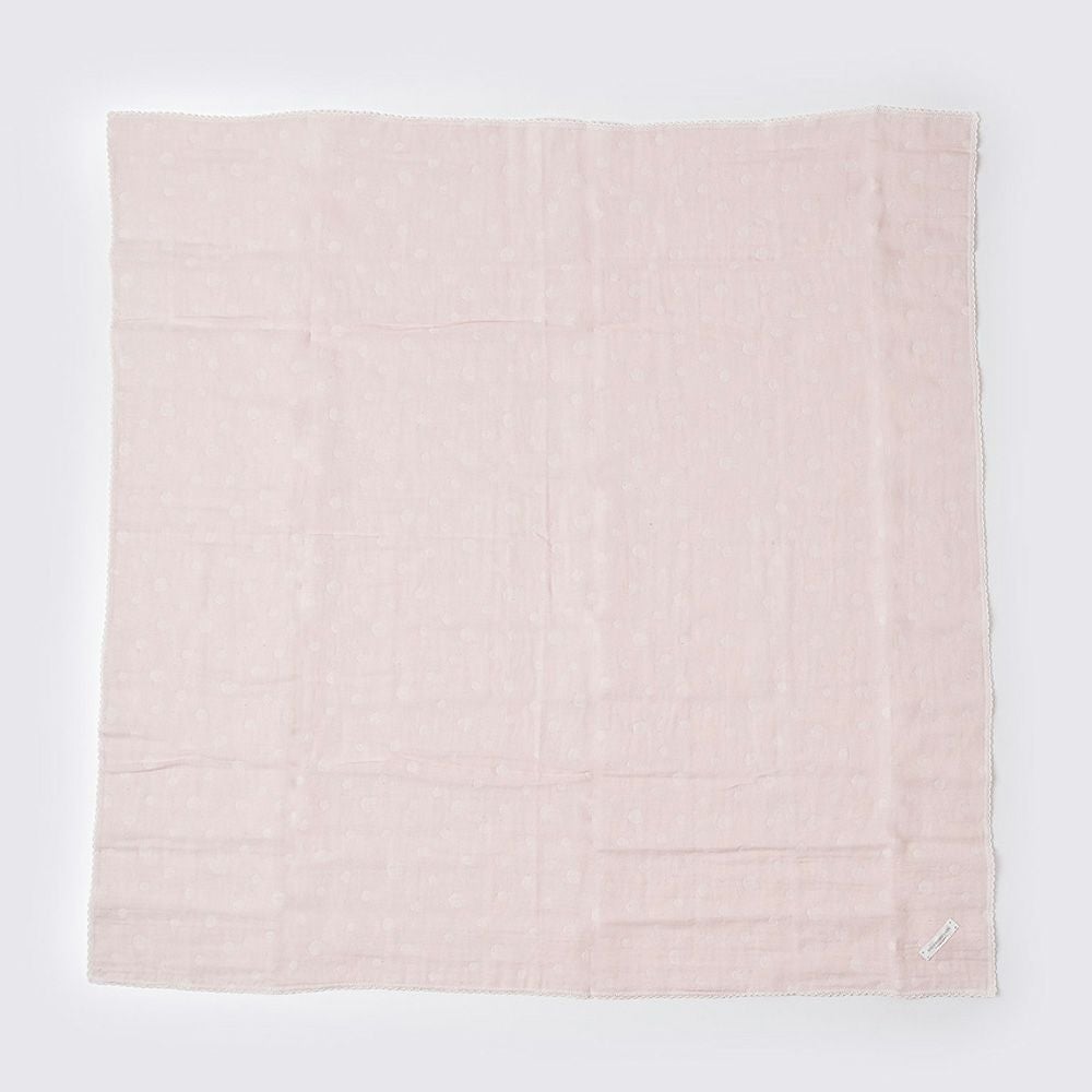 ikujikobo（育児工房）オーガニック二重織ガーゼ 水玉 ガーゼケット ピンク