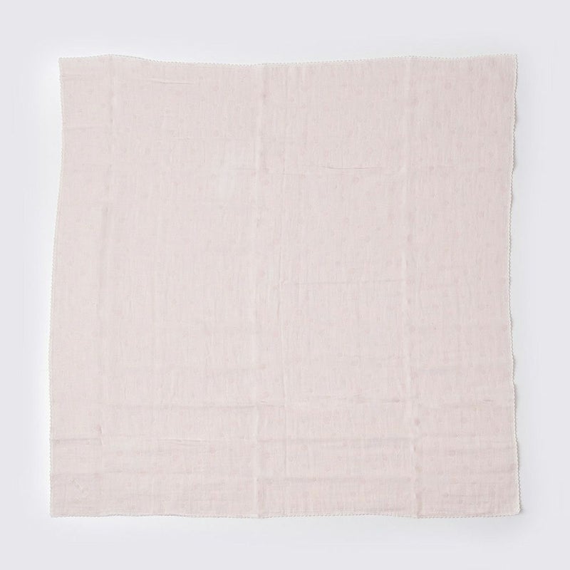 ikujikobo（育児工房）オーガニック二重織ガーゼ 水玉 ガーゼケット ピンク