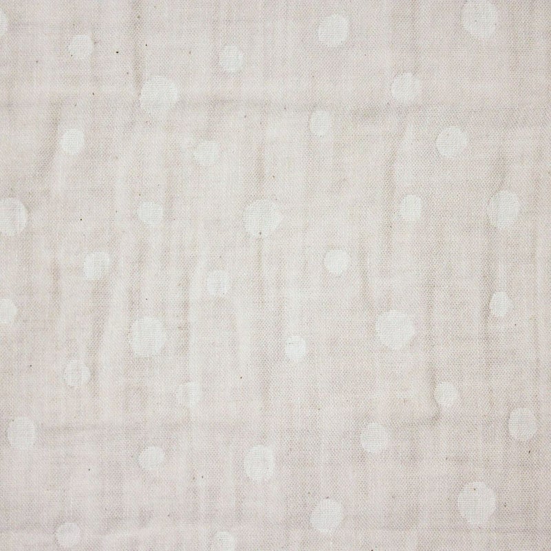 ikujikobo（育児工房）オーガニック二重織ガーゼ 水玉 ハンカチ グレー