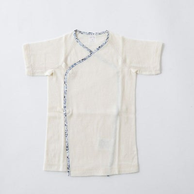 ikujikobo（育児工房）オーガニック吊天竺 中肌着 リバティ ネイビー（50-70cm）