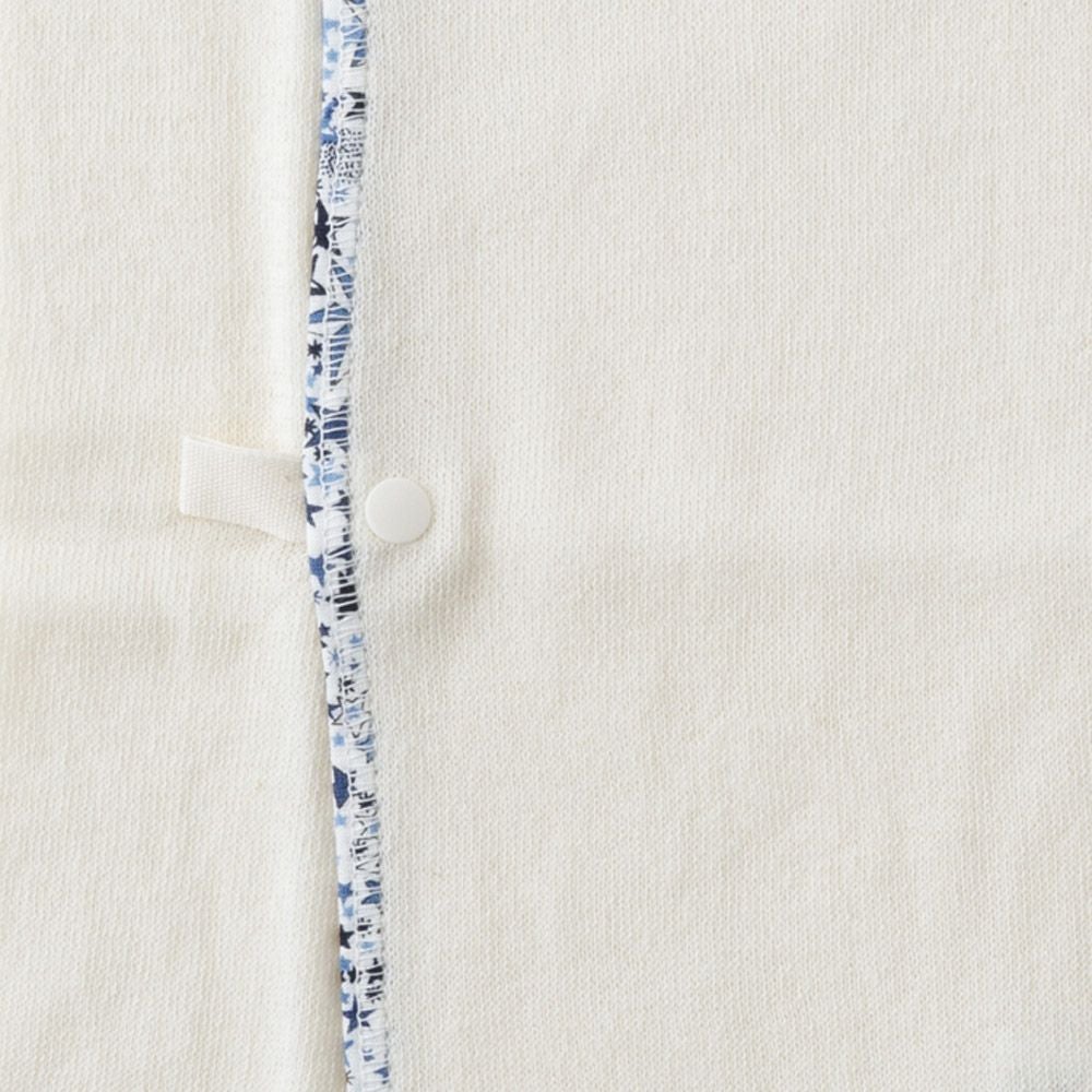 ikujikobo（育児工房）オーガニック吊天竺 中肌着 リバティ ネイビー（50-70cm）