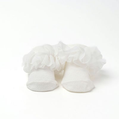 Cream Chantilly（クリームシャンティ）オケージョンフリルソックス（9-12cm）オフホワイト
