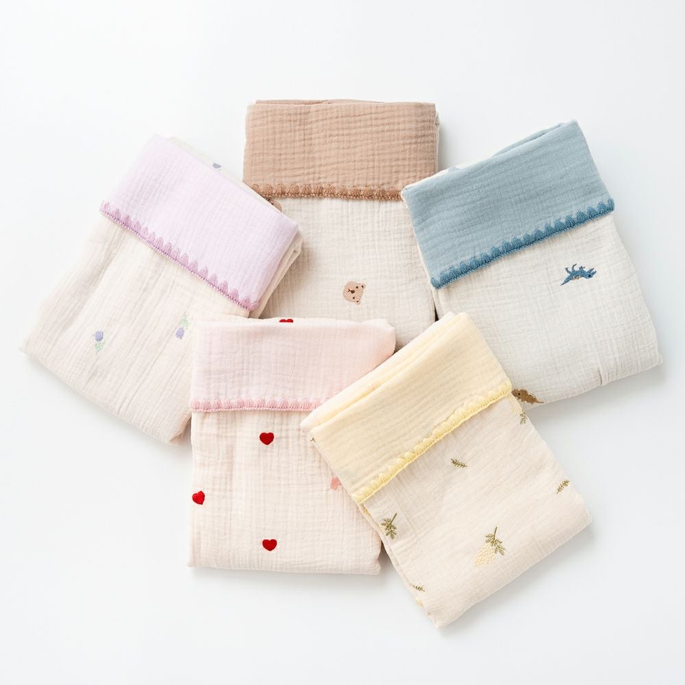 FRENCH Aming（フレンチアミング） 4重ガーゼおくるみ 刺繍 | Aming