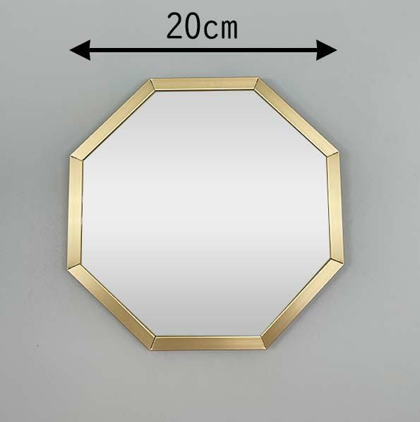 オクタム 八角形 スタンド/ウォールミラー ゴールド | Amingオンライン