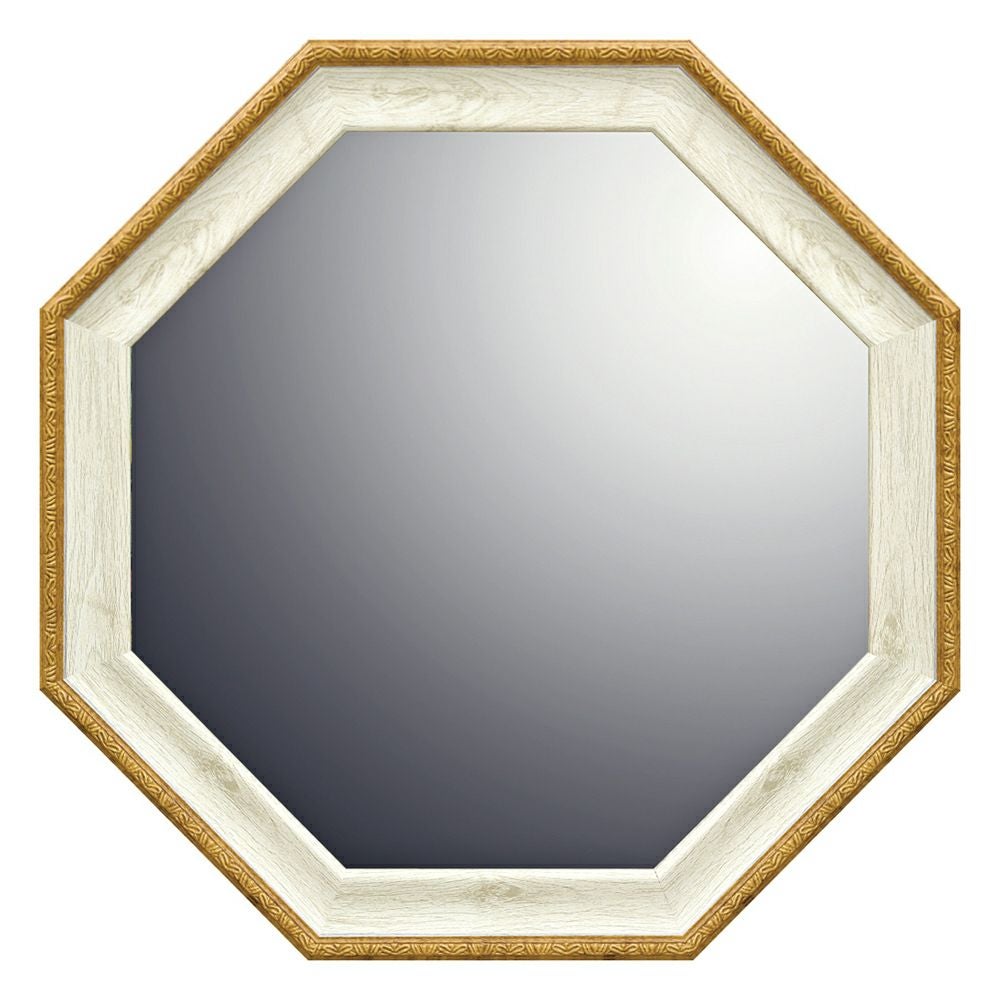 ナチュラル八角ミラー Mサイズ ホワイト | Amingオンラインショップ