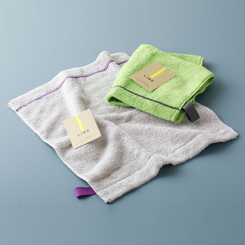 今治タオル LINE(ライン) ウォッシュタオル2枚セット【ギフトボックス