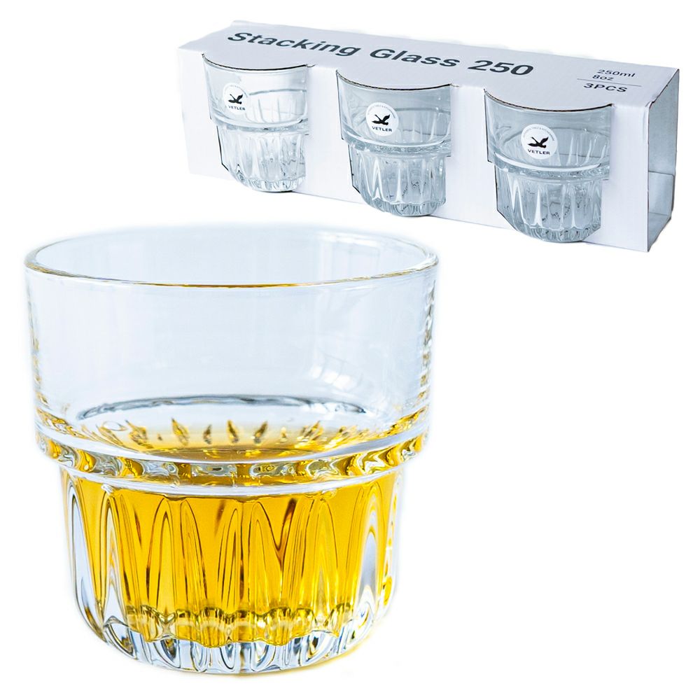 VETLER スタッキンググラス 250 3個セット | Amingオンラインショップ