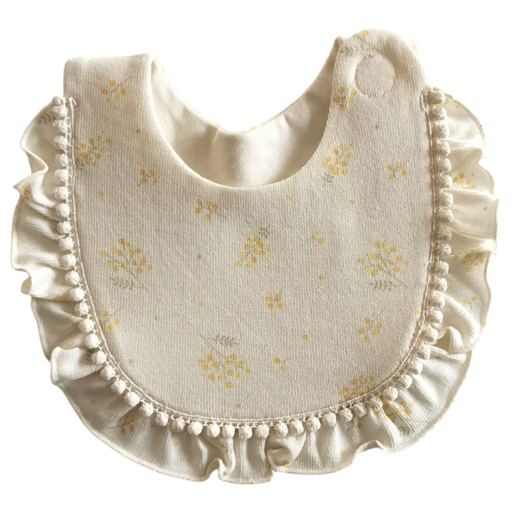 ikujikobo（育児工房） スタイ ミモザ柄 アイボリー | Amingオンライン