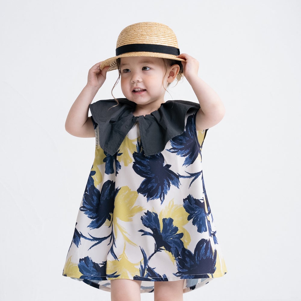 本日のみ値下げ！ミキオサカベ　花柄ワンピース 2026SS】moika（モイカ）花柄ビッグカラーワンピース | Aming アミング